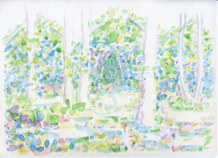 Michael Emmert,
                      Waldweg1, Aquarell